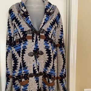 NWT Allison Daley Aztec Cardigan, size L